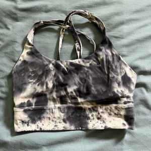 Lululemon align sports bra size 4. Navy and white tie dye